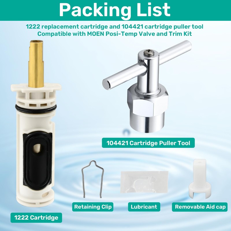 1222 Replacement Cartridge Kit for Moen One Handle Posi Temp