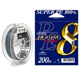 YAMATOYO Offshore Rockshore Jigging Compatible Super PE Line 8 Strand PE Jigging 8 (JIGGING), 668.6 ft (200 m), 5 Colors (with Markings), No. 1.2 (AVE 23LB)