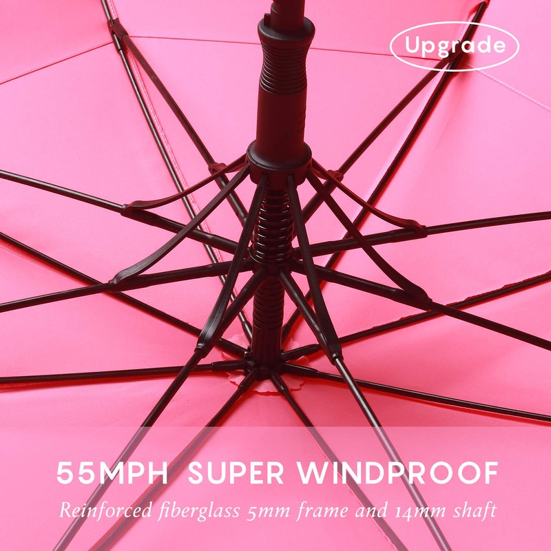 RUMBRELLA Golf Umbrella Windproof Double Canopy UV Umbrella UPF 50+