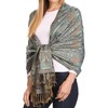 Sakkas Kalin Long Wide Paisley Design Woven Pashmina Shawl Scarf