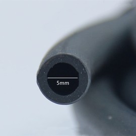 1 Piece Fuel Hose 1M Universal Fuel Breather Tube Rubber Reinforced Fuel 5mm ID x 8mm OD Black Rubber Tubing for Small Engines