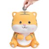 Tissting Tiger Piggy Bank, Resin Coin Storage Pot Anti-Slip Decorative