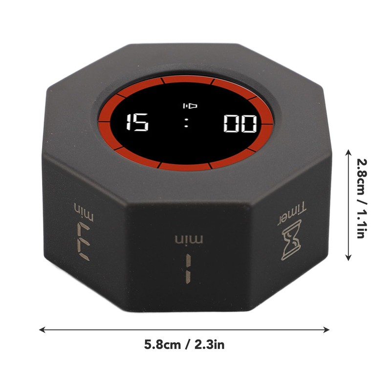 Pomodoro Timer, Hexagon Flip Timer, Desk Productivity Cube Timers with