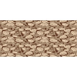 Ambesonne Flower Pencil Pen Holder, Blooming Romantic Rose Bouquet Expressing Love Vintage Valentine's Day Pattern, Printed Ceramic Pencil Pen Holder for Desk Office Accessory, Brown Beige