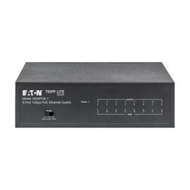 Tripp Lite Series 8-Port Desktop Unmanaged Gigabit Ethernet Network Switch with PoE+, 60W, Metal Enclosure, Plug-and-Play, Auto-Negotiable, Wall Mount Option, 3-Year Warranty (NG8POE-1)