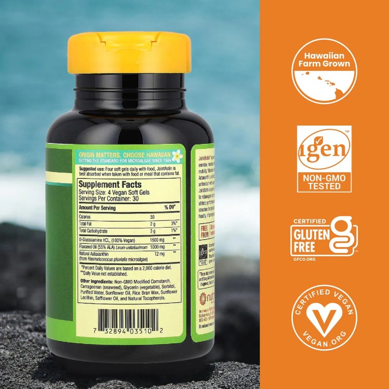 Jointastin With Glucosamine, Bioastin Hawaiian Astaxanthin