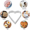 auwiyd 5 PCS Heart Cookie Cutter Set Valentine Biscuit Mousse