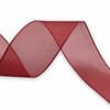 XMRIBBON Wired Sheer Organza Ribbon Dk Red 1-1/2 Inch X