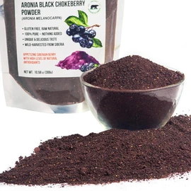 Siberian Aronia Black Chokeberry Dried Berries Powder Juice Tea 300g (10.58oz) Wild Harvested
