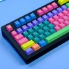 TIMSEKER 129-Key PBT Cherry Profile Keycaps Ergonomic Rainbow Mechanical Keyboard