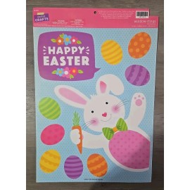 Brother Sister Design Studio New! 10 Easter Bunny Eggs Carrots Window Clings Decor Spring