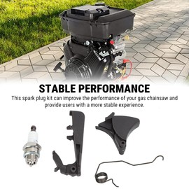 Gas Chain Saw Throttle Trigger Spring Spark Plug Kit, Spark Plug Kit Throttle Trigger Spark Plug Replacement for Hus-qva-rna 340 345 346XP 350 351 353 357XP 359 Gas Chainsaw