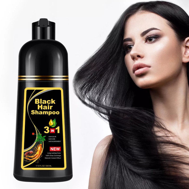 DONWELL 3-in-1 Herbal Hair Dye Shampoo-100% Grey Coverage Instant Color