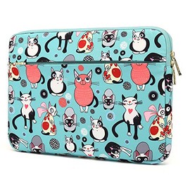 KAYOND Water-Resistant 15 inch Laptop Sleeve,15.6 inch 15 inch Laptop Case Carrying Notebook Bag Compatible for ThinkPad MacBook Pro, MacBook Air (15-15.6 Inch, Lovely cat)