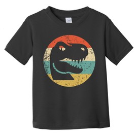 Retro Tyrannosaurus Rex Icon T Rex Dinosaur Infant/Toddler T-Shirt, 6 Months Black
