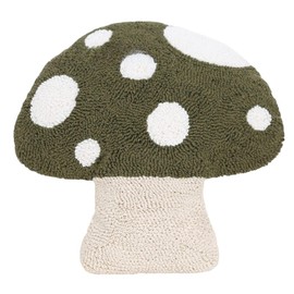 WMYDHCGD Mushroom Pillow Cute Floor Pillow Plush Sofa Pillow Funny Mushroom Home Decorative Pillow Car Pillow (Green, 13.3in*12.9in)
