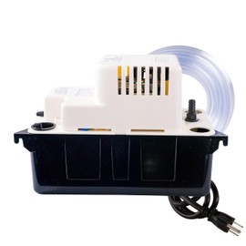 Little Giant VCMA-15ULT 115 Volt, 65 GPH, 1/50 HP Automatic Condensate Removal Pump with Tubing (no safety switch), Black/White, 554411