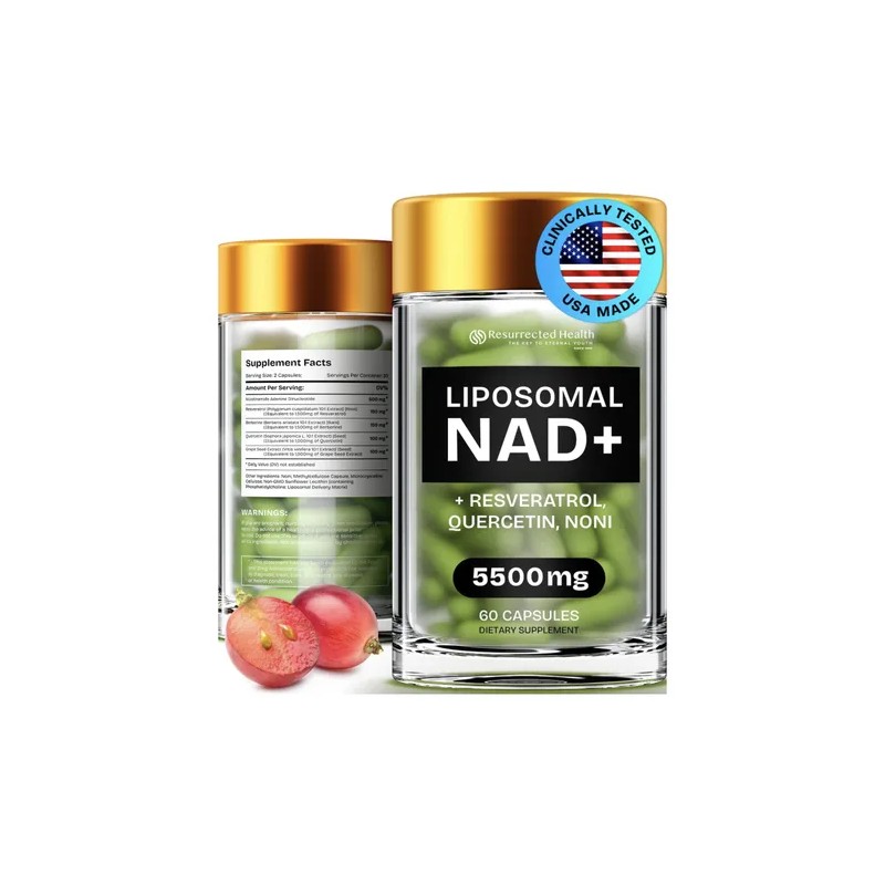 Nad + Fórmula Juventud Y Energía Celular 60 Caps Americano