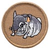 Chinchilla Patrol Patch - 2" Diameter Round Embroidered Patch (Hook-Fastener)
