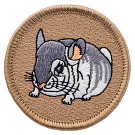 Chinchilla Patrol Patch - 2" Diameter Round Embroidered Patch (Hook-Fastener)