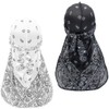 DAZUMA Paisley Satin Hip Hop Dance Hat Bandana Turban Pirate