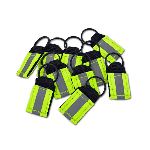 Lightning X Hi-Vis Reflective Balistic Nylon Webbing Zipper Pulls for EMT, Tactical, Safety Bags + Gear 10 pcs