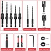 Doaho 15 Pcs Countersink Drill Bit Set,Tapered Counter Sink Bits