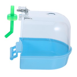Abaodam Cage Parrot Bath Tub with Hook Leakproof Shower Box for Bird Pets Smooth Surface Accessory for Cockatiel and Parakeet Durable Bird Bathing