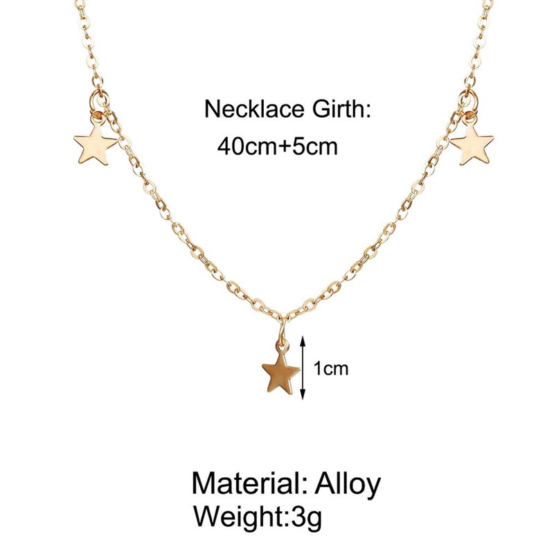 Yheakne Boho Star Necklace Gold Dangle Star Necklace Minimalist Collar