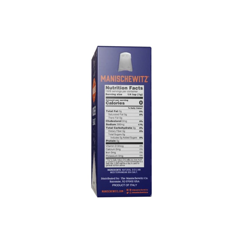 Manischewitz Natural Bulk Kosher Salt, 4lb (2 Pack) 100% Coarse