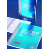 Brunnen 1067147 Notepad/Collegepad Dotted Premium Cover Sheet, 1 piece cyan-metallic