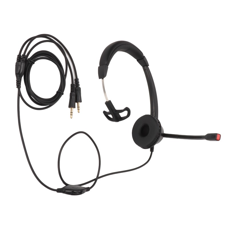 3.5mm Monaural Headset 3 Section Dual 3.5mm Plug PC Business