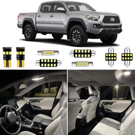 HUOKEDS Tacoma Interior LED Lights for 2016 2017 2018 2019 2020 2021 2022 2023 Toyota Tacoma 6000K Super Bright White Interior LED Kit + Installation Tool