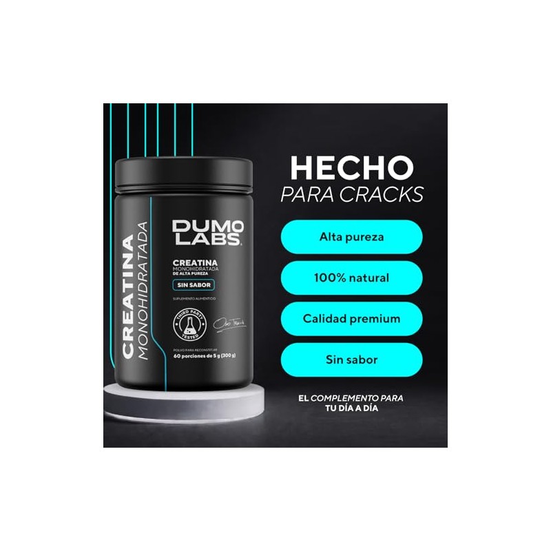 DUMO LABS | Creatina Monohidratada de Alta Pureza en polvo