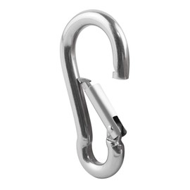 BNYZWOT M8 5/16 inch Multifunctional Spring Snap Hook Quick Link Lock Ring Carabiner 80mm 304 Stainless Steel Set of 15