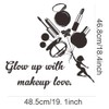 Makeup Wall Decal - Glow Up with Beauty Products, Lipstick,