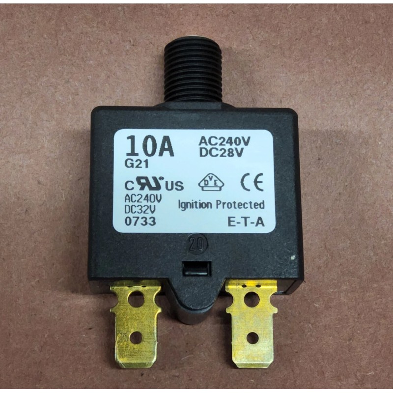 ETA Circuit Breaker, Push To Reset, Single Pole, AC240V, DC28V,