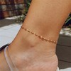 VOPIPO Gold Ankle Bracelets for Women Waterproof, Dainty 18K Gold