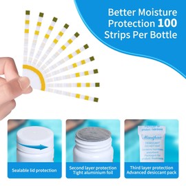 QYDMIN 7-in-1 Pool Test Strips for Spa, Pack of 100 Tester PH and Chlorine Water Hardness Test Strips PH Value Test Strips for pH Total Water Hardness Total Chlorine Free Chlorine Total Alkalinity