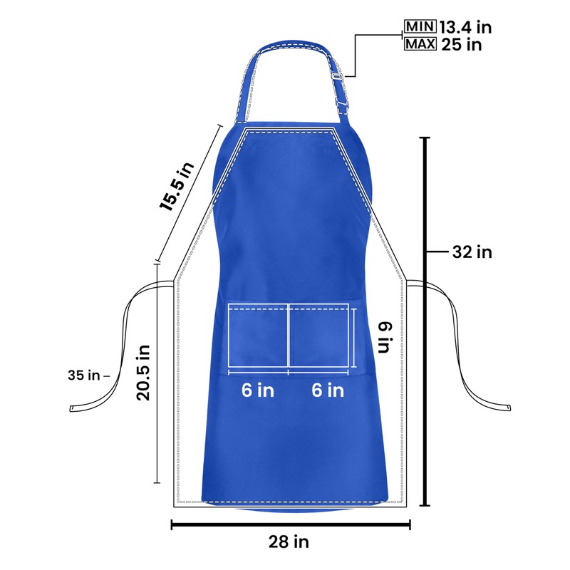 Utopia Kitchen 10 Pack Bib Apron, Unisex Adjustable Aprons with