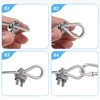 6 mm, 20 pieces, M6 wire rope clamp, stainless steel