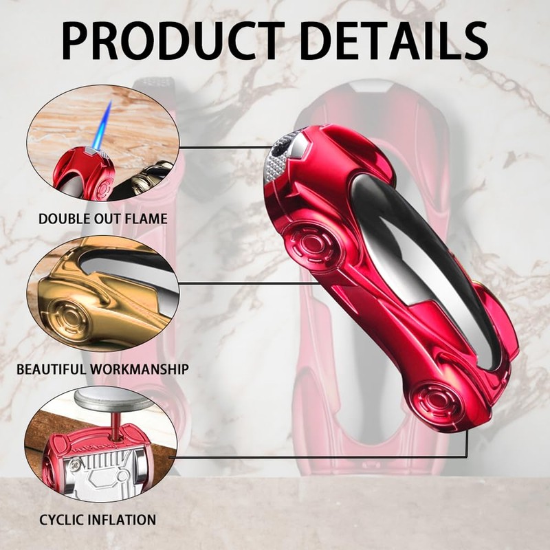 Creative Windproof Lighter, Red Sports Car Lighter, Cool Lighter, Butane