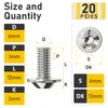 Valorada M6 Bolts, M6 x 12mm Flanged Button Head Socket