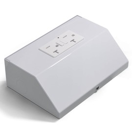 CQENPR Under Cabinet Outlet/Wall Distribution Box, 20 AMP GFCI Safety Outlet, Self-Testing, Mis-Wire Protection