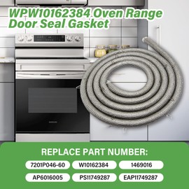 WPW10162384 Range Oven Door Gasket Seal Compatible with Maytag Kenmore Jenn Air Magic Chef Whirlpool, Replacement 7201P046-60 W10162384 1469016 AP6016005 PS11749287 EAP11749287