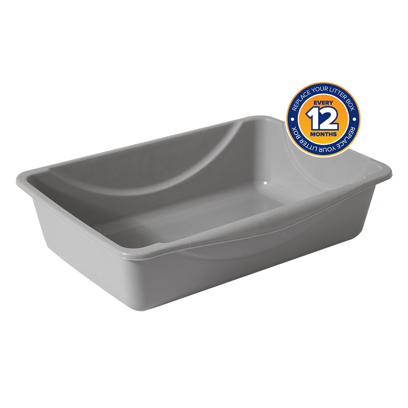 Petmate Litter Pan, Blue/Gray, Small, Made in USA