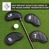 Golf Iron Head Covers Numbers Synthetic Leather Headcover Deluxe Value