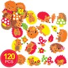 Baker Ross AC105 Hedgehog Foam Stickers (Pack of 120), Asst