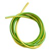 1 metre cut length of 4mm earth sleeving green and