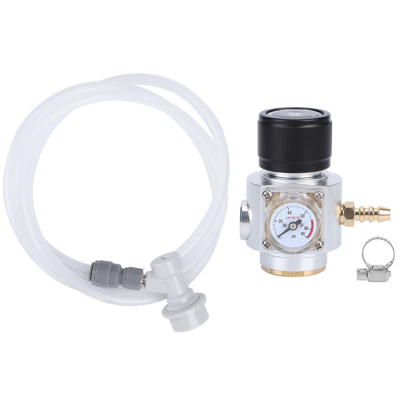 CO2 Mini Gas Regulator 0-90PSI Pressure Gauge with 5/16in Gas